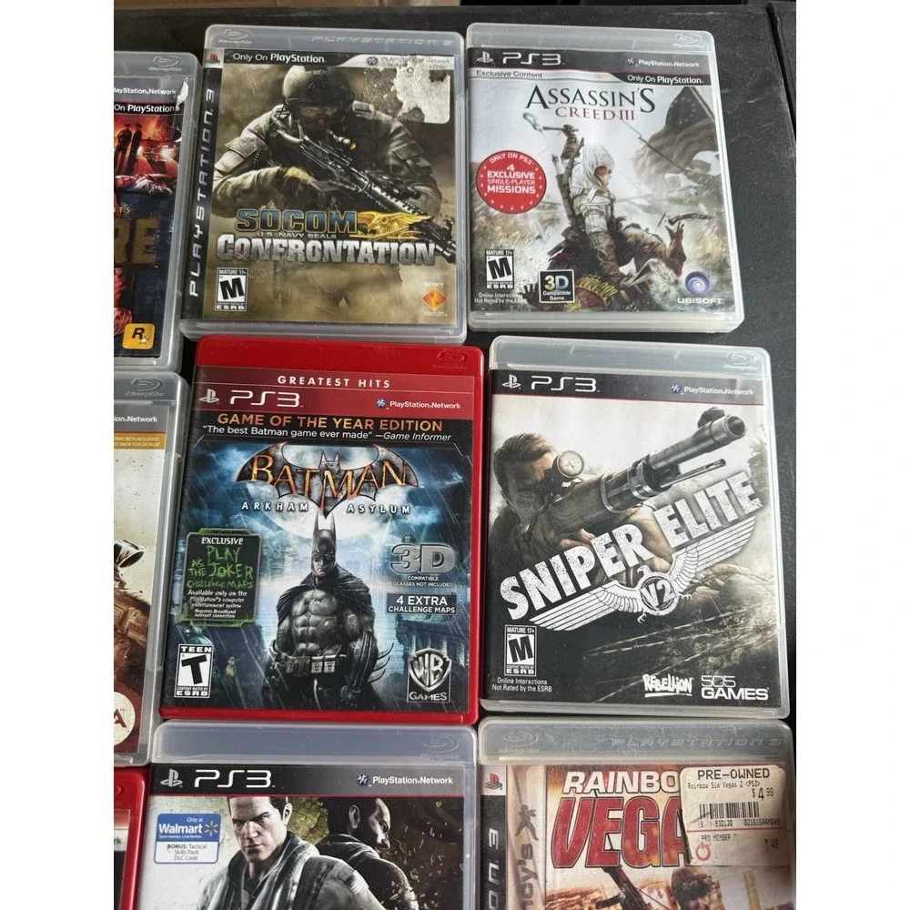 Thrustmaster‎ Top Gun Joystick + PS3 Game Lot COD Batman AC3 L.A. Noire